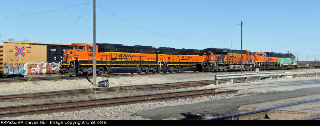 BNSF yard action in Temple, Texas